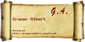 Graser Albert névjegykártya